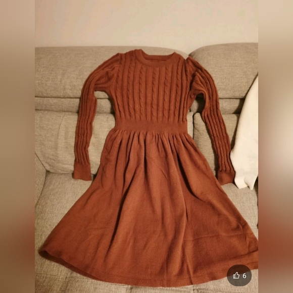 Solid Cable Knit Sweater Dress - Picture 3 of 6
